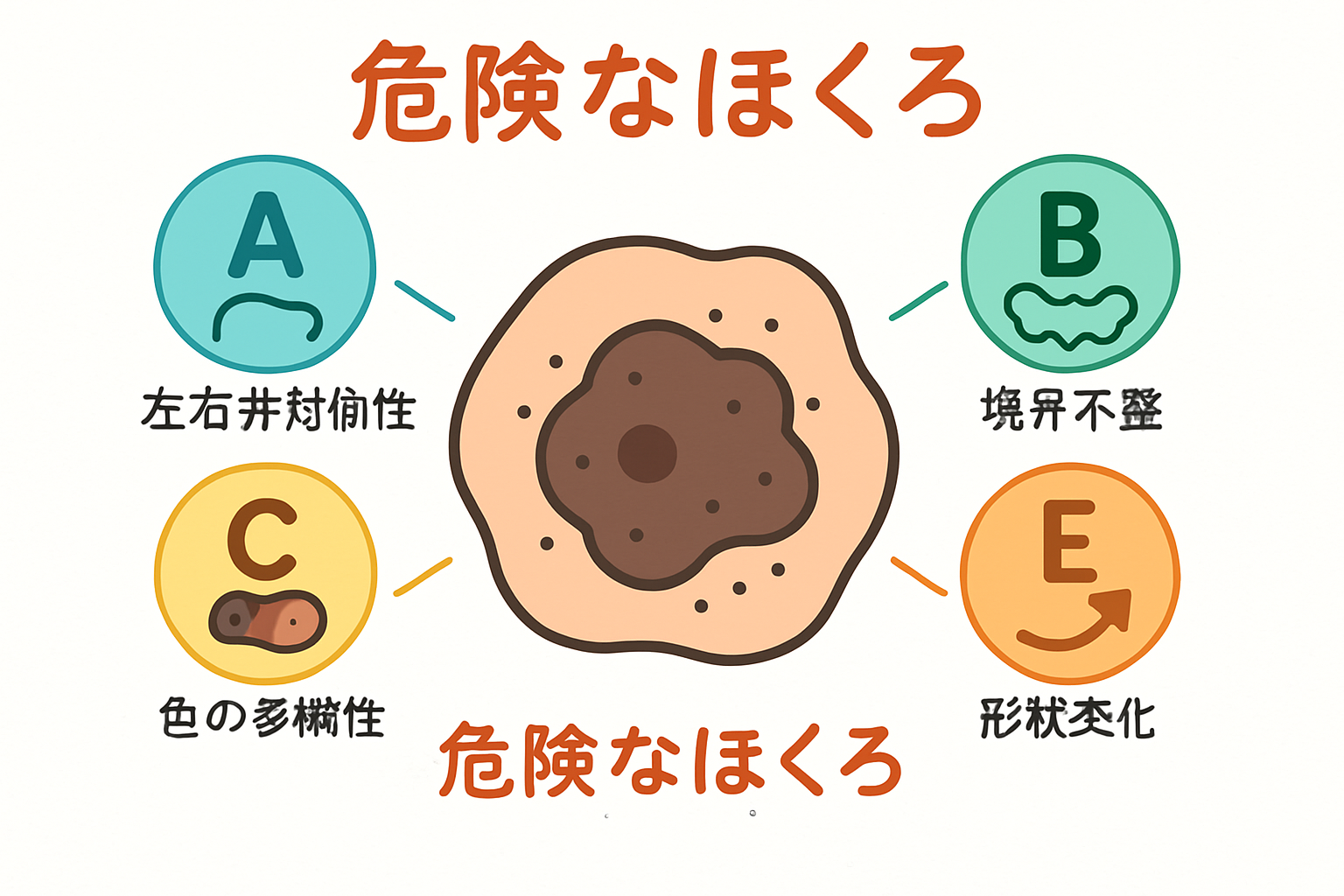 危険なホクロの特徴