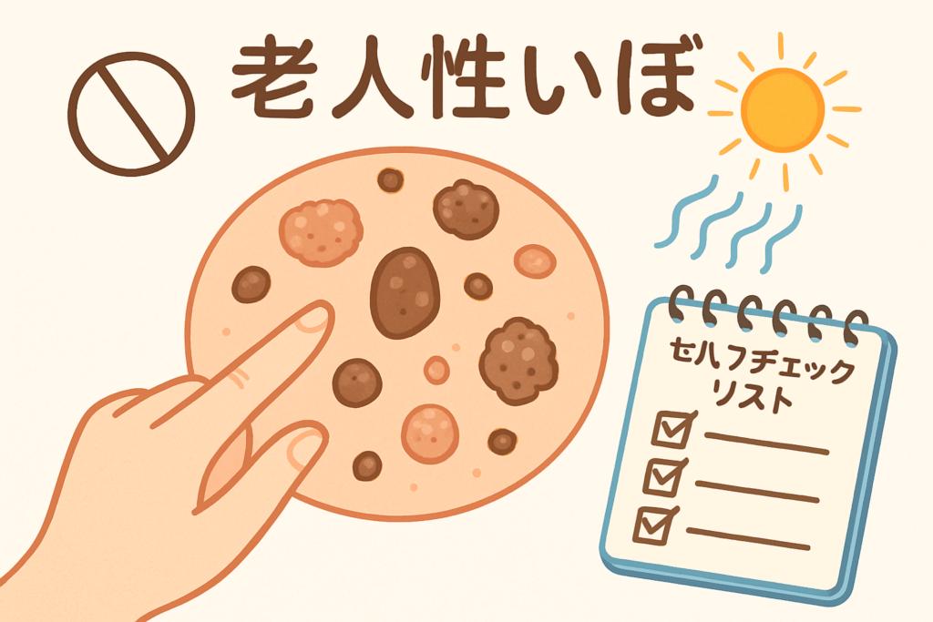 顔のイボの、悪性腫瘍との鑑別ポイント