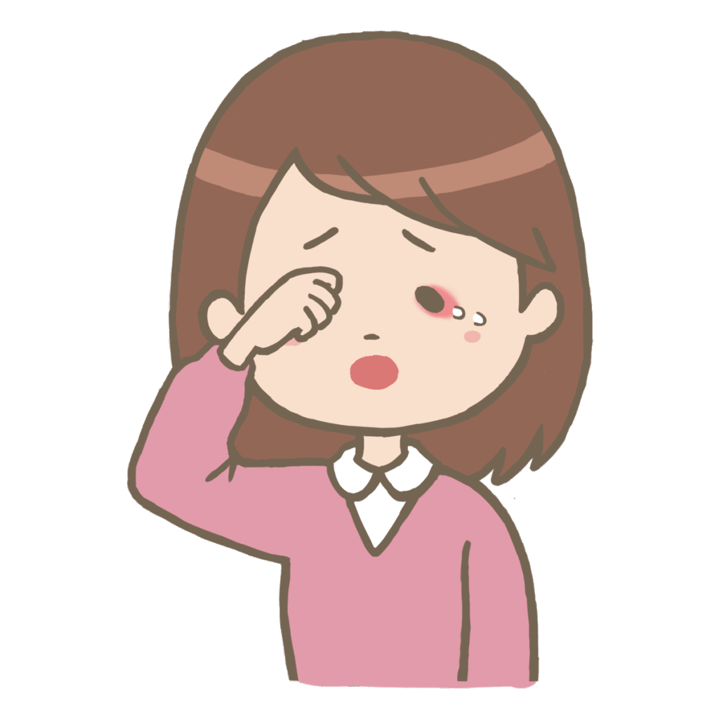 目の周りのかゆみのイメージ図